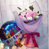 Birthday Balloons and Flowers Package