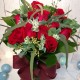 One Dozen Red Rose in Vase Arrangement