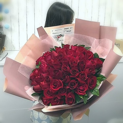 50pcs Roses Valentines Bouquet (Color at Your Choice)